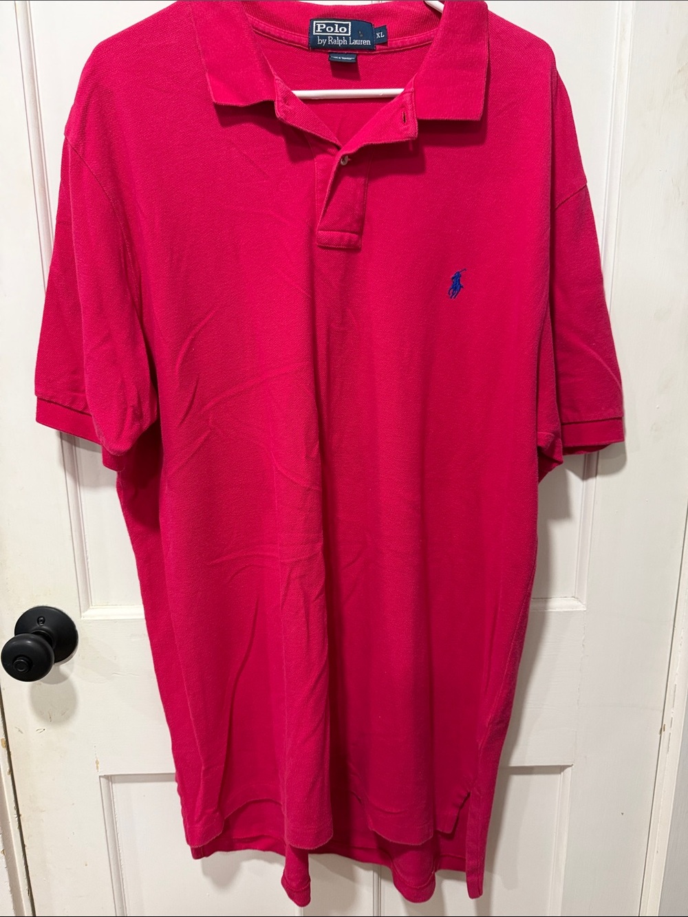 Polo by Ralph Lauren Bright Pink Short-Sleeve Polo with Blue Pony